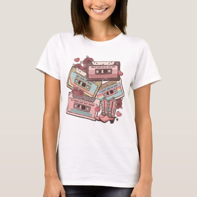 Western Country Cassette Tapes T-Shirt (Front)