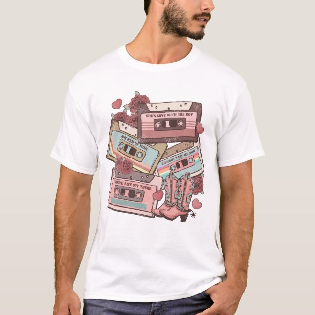 Western Country Cassette Tapes T-Shirt (Front)