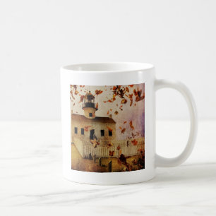 Western Country Church Chapel Fall Autumn leaves Coffee Mug