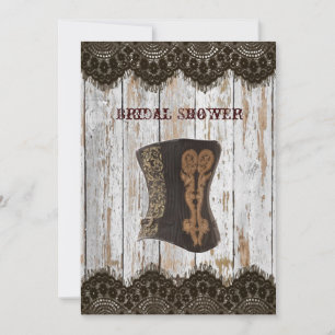 Western country corset steampunk bridal shower invitation