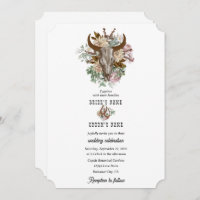 Western Country Cowboy Boho Cow Skull Wedding