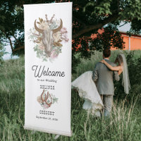 Western Country Cowboy Boho Cow Skull Wedding