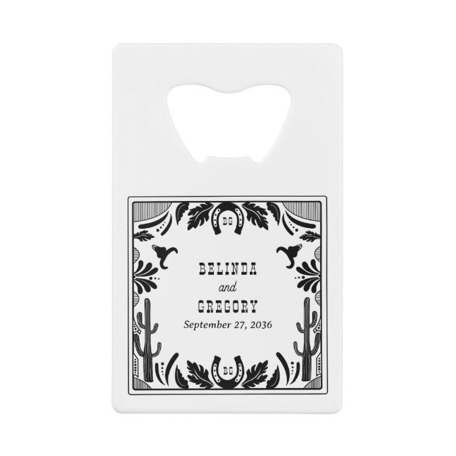 Western Country Cowboy Rustic Wedding  (Front)