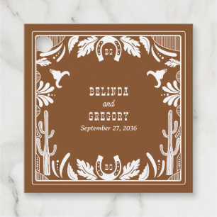Western Country Cowboy Rustic Wedding Favour Tags