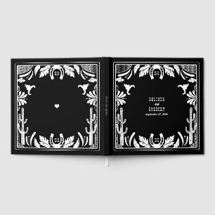 Western Country Cowboy Rustic Wedding  Guest Book