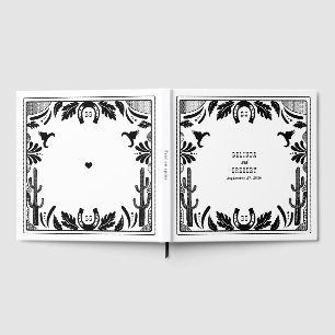Western Country Cowboy Rustic Wedding  Guest Book