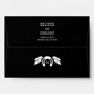 Western Country Cowboy Rustic Wedding Invite Envelope