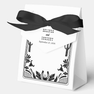 Western Country Cowboy Rustic Wedding Welcome Favour Box