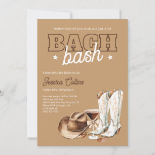Western Country Cowgirl Boots Bachelorette Party Invitation