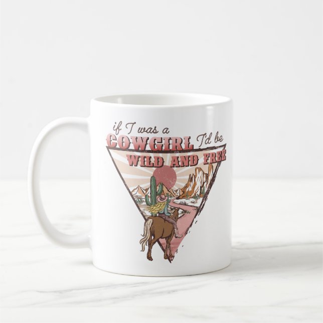 Western Country Cowgirl Coffee Mug (Left)