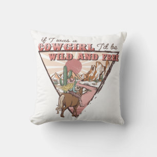 Western Country Cowgirl Cushion