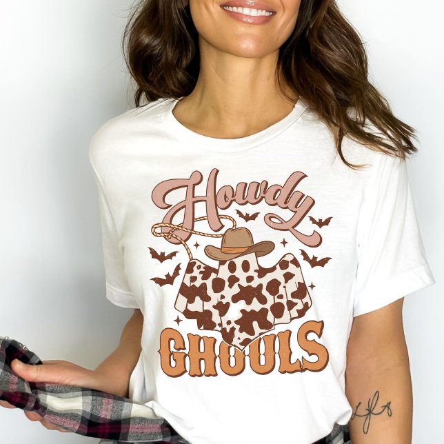 Western Country Cowgirl Howdy Ghouls Halloween T-Shirt (Creator Uploaded)