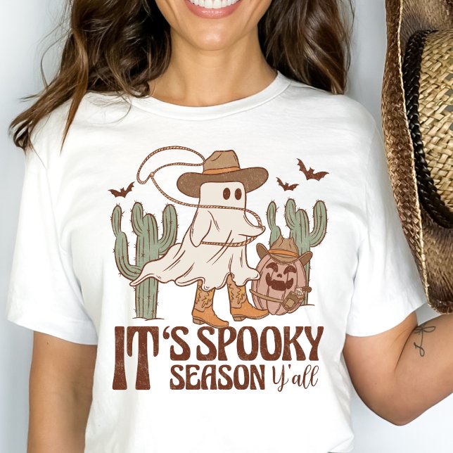 Western Country Cowgirl Spooky Season Halloween T-Shirt (Creator Uploaded)