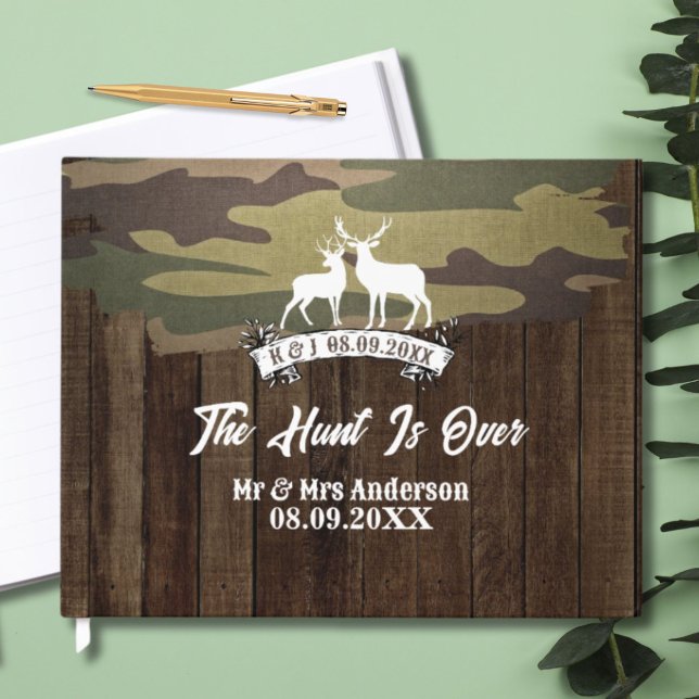 Western Country Deer The Hunt Is Over Wedding  Guest Book (Western Country Deer The Hunt Is Over Wedding Guest Book)
