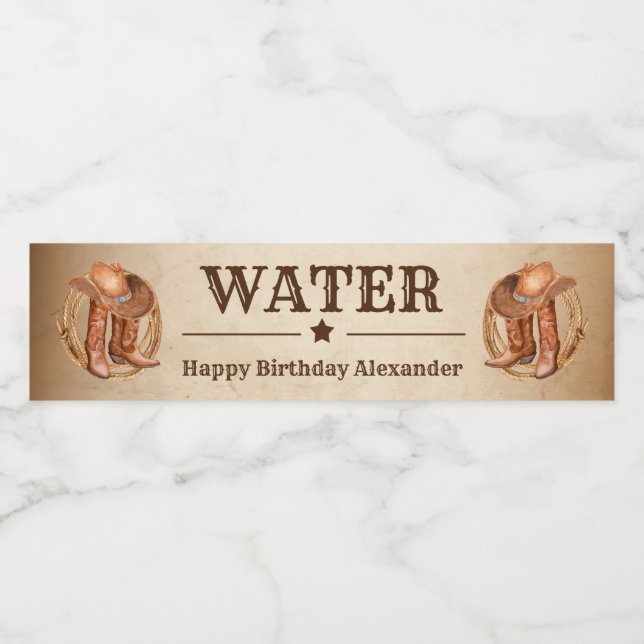 Western Country Food and Beverage Label Set (Single Label)