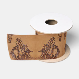 Western country horseback Riding Rodeo Cowboy Satin Ribbon