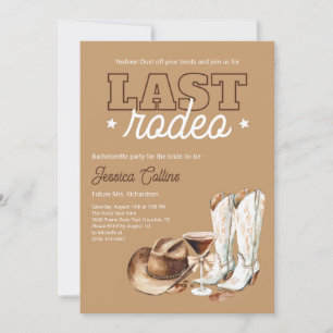 Western Country Last Rodeo Bachelorette Party Invitation