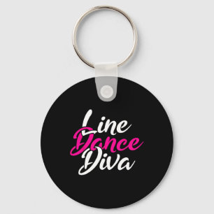 Western Country Line Dancing Diva Women Gift Line Key Ring