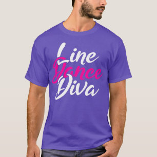 Western Country Line Dancing Diva Women Gift Line  T-Shirt