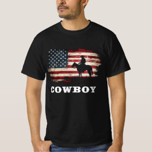 Western Country Men Rodeo Southern Retro Cowboy T-Shirt
