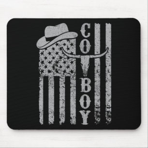 Western Country Men Teen Boy Kid Rodeo Southern Re Mouse Mat