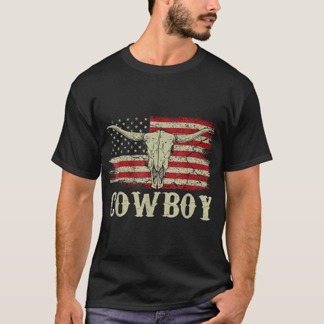 Western Country Men Teen Boy Kid Rodeo Southern  T-Shirt (Front)