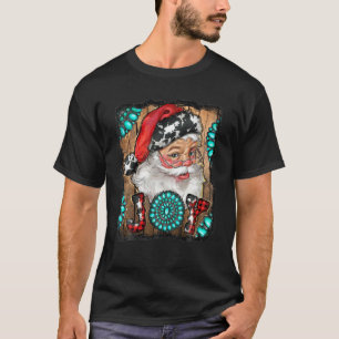 Western Country Merry Christmas Santa Claus Joy Co T-Shirt