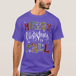 Western Country Merry Christmas Yall Leopard Buffa T-Shirt