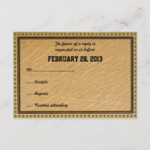 Western Country Rodeo Wedding RSVP Cards