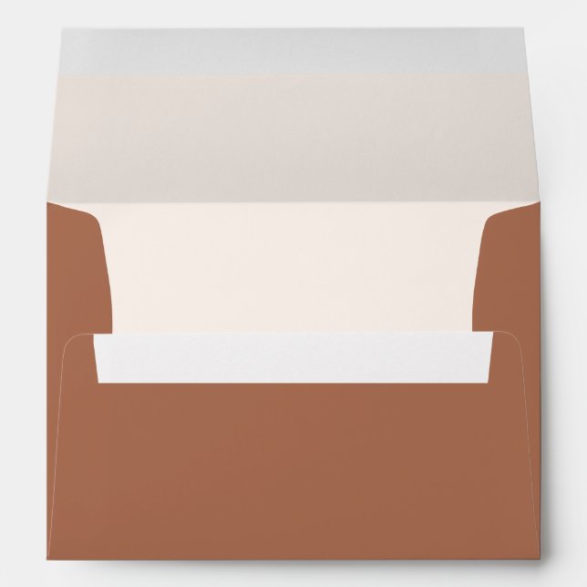 Western Country Rustic Terracotta Wedding Envelope (Back (Bottom))