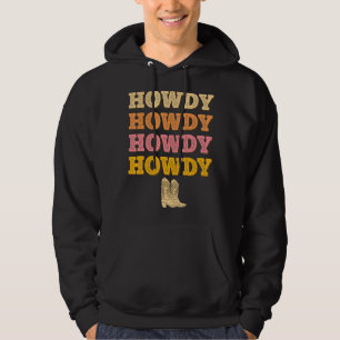 Western Country Southern Girl Vintage Howdy Rodeo Hoodie