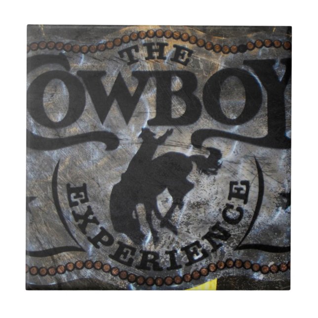 western country Stampede Horse cowboy rodeo Tile (Front)