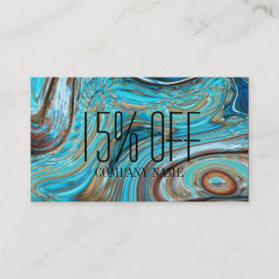 western country turquoise swirls watercolor discount card