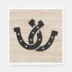 Western Country Wedding Rustic Wood Bridal Shower Napkin