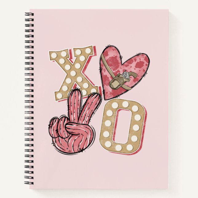 Western Country Xoxo | Hugs and Kisses Notebook (Front)