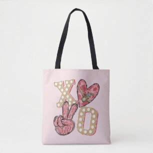 Western Country Xoxo Hugs and Kisses Tote Bag