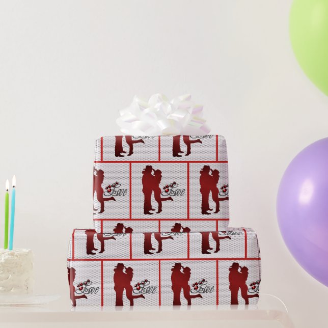Western  Couple Romantic Love Gift Wrap (Party Gifts)