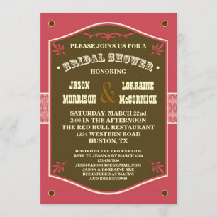 Western Couple's Bridal Shower Invitation