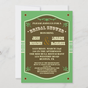 Western Couple's Bridal Shower Invitation