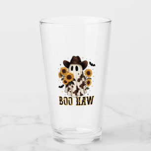 Western Cow Spot Spooky Ghost Boo Haw Glass