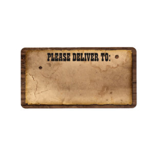 Western Cowboy Address Label for a Birthday Party