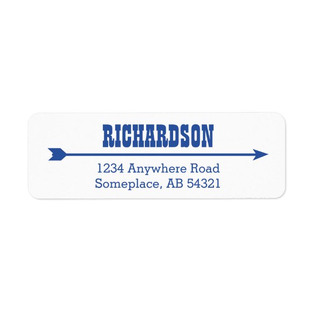 Western Cowboy Arrow Wanted Poster Navy Blue (Front)