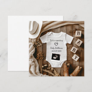Western Cowboy Baby Announcement