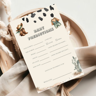 Western Cowboy Baby Predictions Shower Game