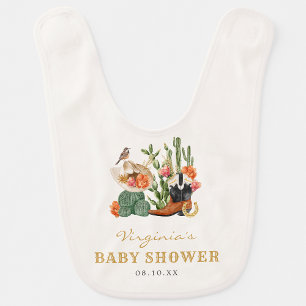 Western Cowboy Baby Shower Bib