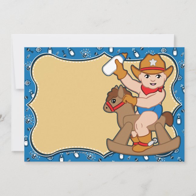 Western Cowboy Baby Shower Invitations (Front)