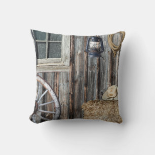 Western Cowboy Barn Pillow
