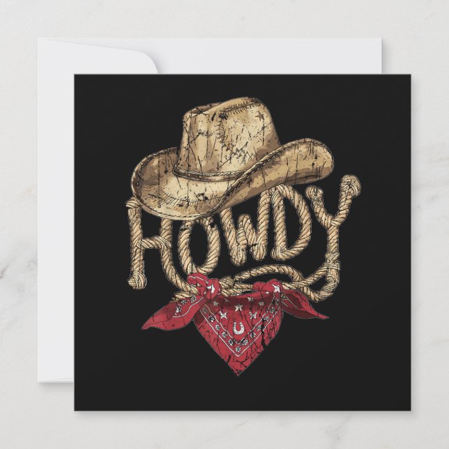 Western Cowboy Birthday Party  (Front)