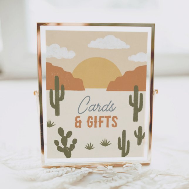 Western Cowboy Birthday Party Cards and Gifts Sign (Creator Uploaded)