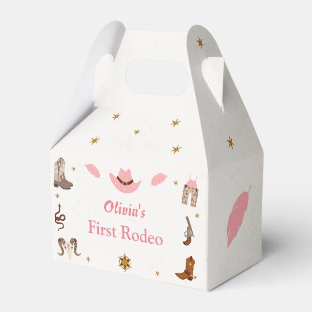 Western Cowboy Birthday Party  Favour Box (Front Side)